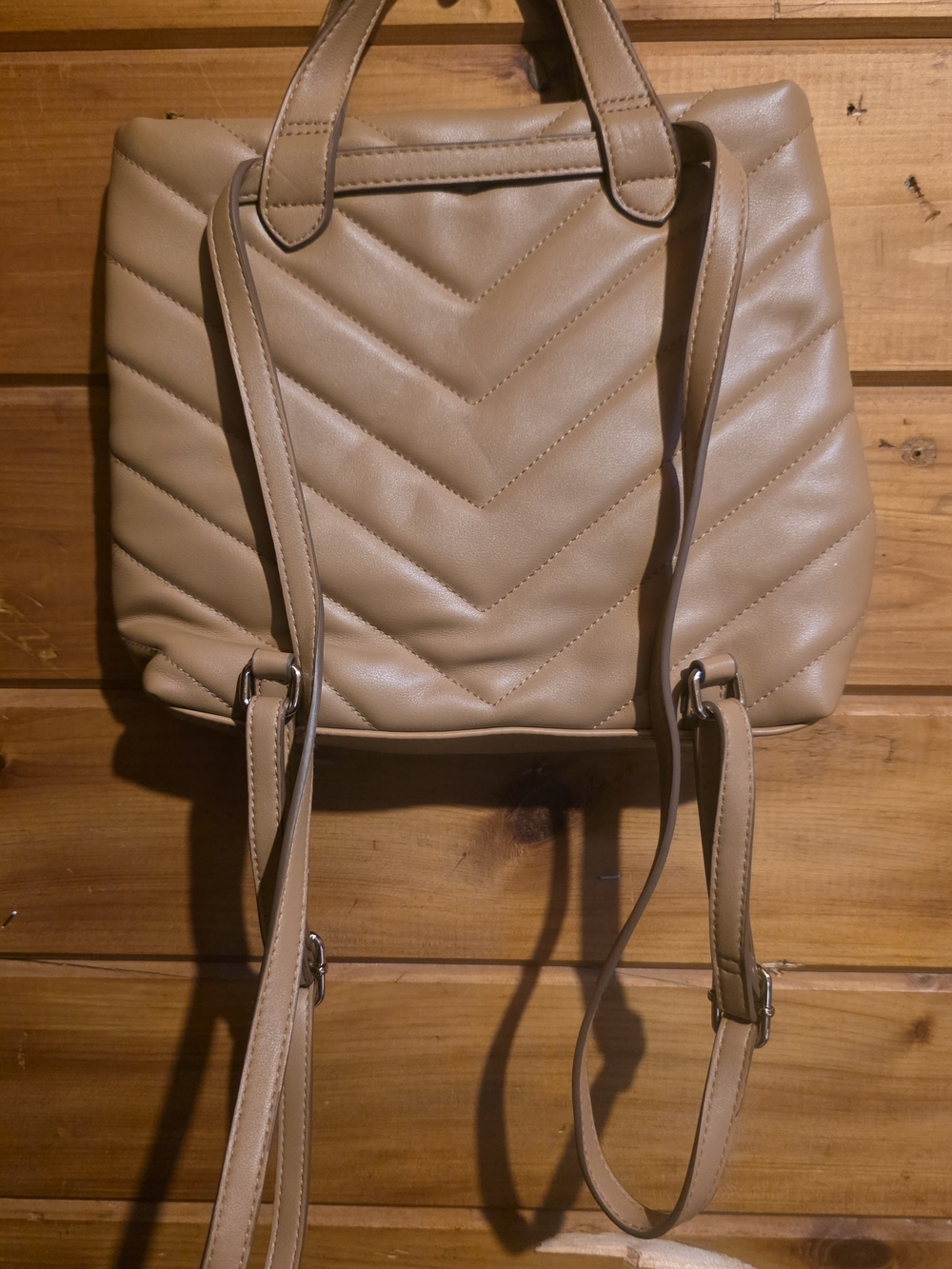 A New Day Backpack Purse in Beige